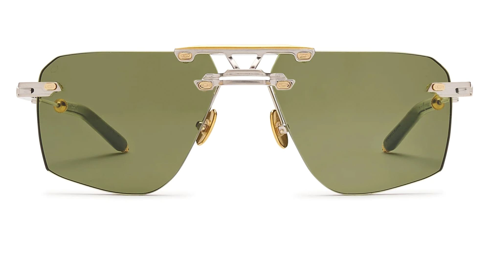 Ottica Mondello Roma - T HENRI - SMA - SPECTRE - ANOMOLY - Titanium - shape Aviator - Gold - EYEWEAR - SUNGLASSES - Unisex,Uomo,Donna,Women,Men - lens Green - Made In Japan
