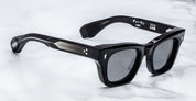 Ottica Mondello Roma - Jacques Marie Mage - JMMDE-10Y1 - DECADE COLLECTION: DEALAN - DECADE - Acetate - shape Squared - Black - EYEWEAR - SUNGLASSES - Uomo,Men - lens Gradient grey - Made In Japan