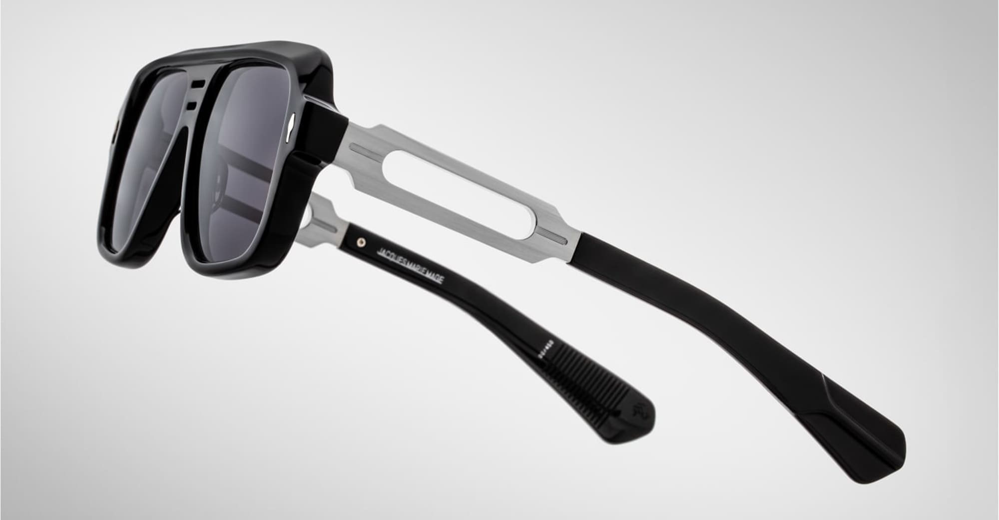 Ottica Mondello Roma - Jacques Marie Mage - JMMGG-88 - FUGUE - BLACK - Acetate, titanium - shape Navigator - Black - EYEWEAR - SUNGLASSES - Uomo,Men - lens jet black - Made In Japan