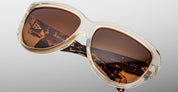 Ottica Mondello Roma - Jacques Marie Mage - JMMJV-03 - RAVELLO - DUN - Acetate - shape Round - black, beige, tortoise - EYEWEAR - SUNGLASSES - Unisex,Uomo,Donna,Women,Men - lens orange - Made In Italy