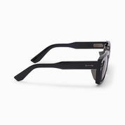 Ottica Mondello Roma - Akoni - AKS-535A-54 - PEGASUS-TWO - BLACK - Acetate, titanium - shape Squared - Black - EYEWEAR - SUNGLASSES - Unisex,Uomo,Donna,Women,Men - lens Grey - Made In Japan