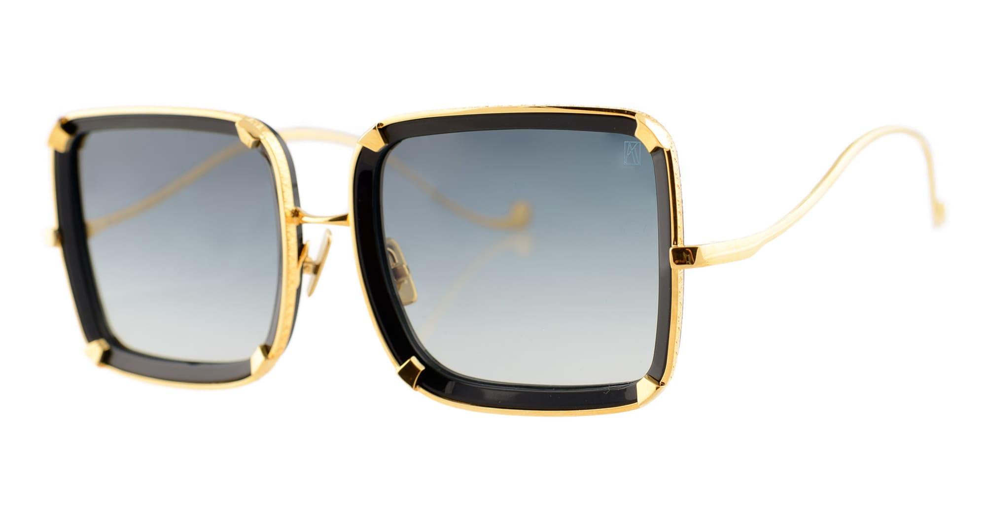 Ottica Mondello Roma - Anna-Karin Karlsson - S201-4501 - WHITE MOON - Black - acetate, stainless steel - shape Squared - Black - EYEWEAR - SUNGLASSES - Donna,Women - lens Gradient grey - Made In Japan