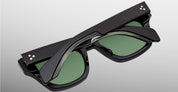 Ottica Mondello Roma - Jacques Marie Mage - JMMDEX-18V - DEALAN 53 - VENOM - Acetate - shape Squared - Black - EYEWEAR - SUNGLASSES - Unisex,Uomo,Donna,Women,Men - lens Green - Made In Japan
