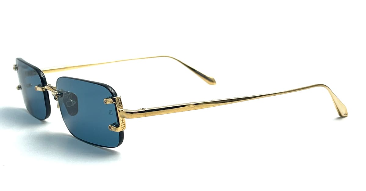 Ottica Mondello Roma - LINDA FARROW - LFL1131AC14SUN - TAYLOR - YELLOW GOLD - Titanium - shape Rectangular - Gold - EYEWEAR - SUNGLASSES - Donna,Women - lens  - Made In Japan