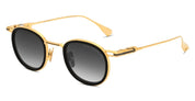 Ottica Mondello Roma - DITA - DTS482-A-01 - LINEAGE.68X - YELLOW GOLD / BLACK / SHINY SILVER - titanium, acetate - shape Round - gold, black - EYEWEAR - SUNGLASSES - Unisex,Uomo,Donna,Women,Men - lens Gradient grey - Made In Japan