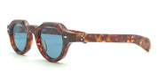 Ottica Mondello Roma - Jacques Marie Mage - JMMKM-7U - KELLERMAN - BRECCIA - Acetate - shape Panto - Havana - EYEWEAR - SUNGLASSES - Unisex,Uomo,Donna,Women,Men - lens Blue - Made In Japan