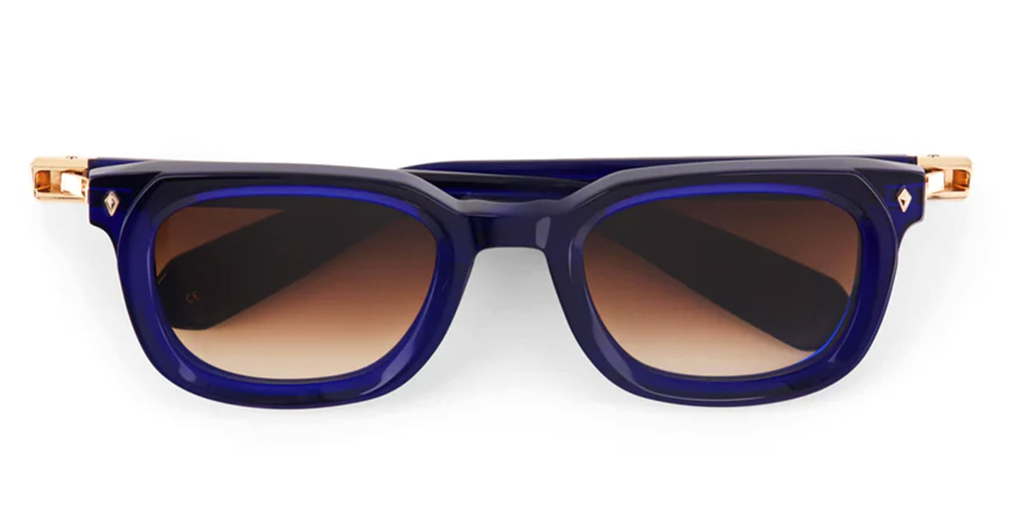 Ottica Mondello Roma - Sato - Alcor-SHB-RG-1 - ALCOR - SHADOW BLUE / ROSE GOLD - Acetate - shape Oval - blue - EYEWEAR - SUNGLASSES - Unisex,Uomo,Donna,Women,Men - lens Gradient brown - Made In Japan