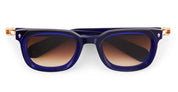 Ottica Mondello Roma - Sato - Alcor-SHB-RG-1 - ALCOR - SHADOW BLUE / ROSE GOLD - Acetate - shape Oval - blue - EYEWEAR - SUNGLASSES - Unisex,Uomo,Donna,Women,Men - lens Gradient brown - Made In Japan