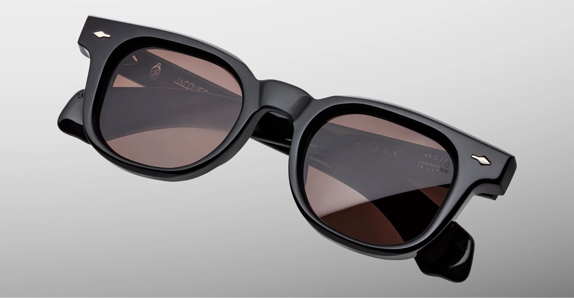 Ottica Mondello Roma - Jacques Marie Mage - JMMXW-18K - JAX 2 - WILLOW - Acetate - shape Wellington - Black - EYEWEAR - SUNGLASSES - Unisex,Uomo,Donna,Women,Men - lens Brown - Made In Japan