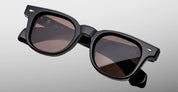 Ottica Mondello Roma - Jacques Marie Mage - JMMXW-18K - JAX 2 - WILLOW - Acetate - shape Wellington - Black - EYEWEAR - SUNGLASSES - Unisex,Uomo,Donna,Women,Men - lens Brown - Made In Japan