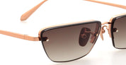 Ottica Mondello Roma - LINDA FARROW - LFL1513C3SUN - CLEO - ROSE GOLD - Titanium - shape Cat-eye - rose gold - EYEWEAR - SUNGLASSES - Donna,Women - lens Gradient brown - Made In Japan