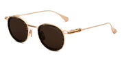 Ottica Mondello Roma - DITA - DTS482-A-03 - LINEAGE.68X - BRUSH WHITE GOLD - BURNT TIMBER - titanium, acetate - shape Round - Gold, brown - EYEWEAR - SUNGLASSES - Unisex,Uomo,Donna,Women,Men - lens Brown - Made In Japan