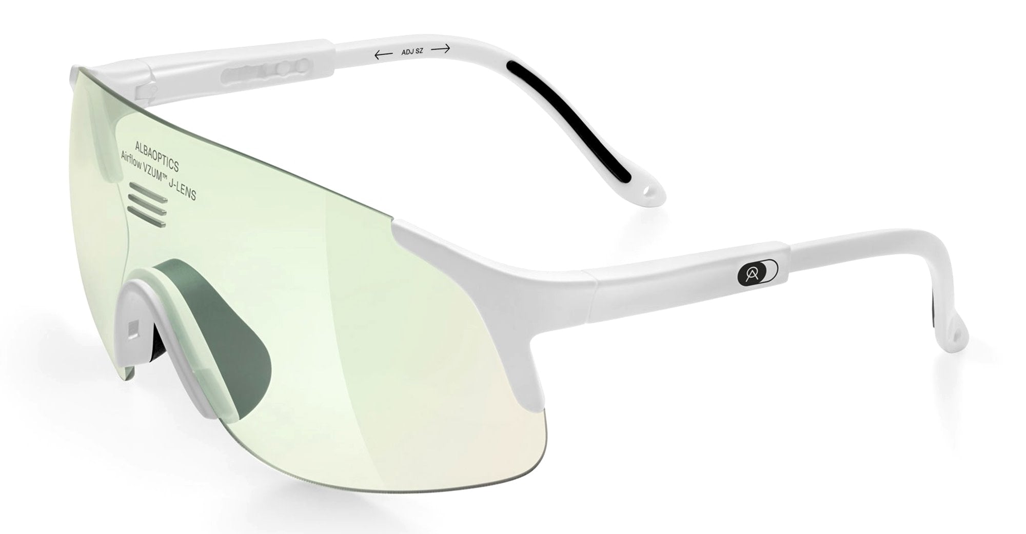 Ottica Mondello Roma - Alba Optics - 8050054516493 - JUMBO - WHITE / VZUM F-LENS BTL - Tr90 - shape Mask - White - EYEWEAR - SUNGLASSES - Unisex,Uomo,Donna,Women,Men - lens blue green - Made In Italy