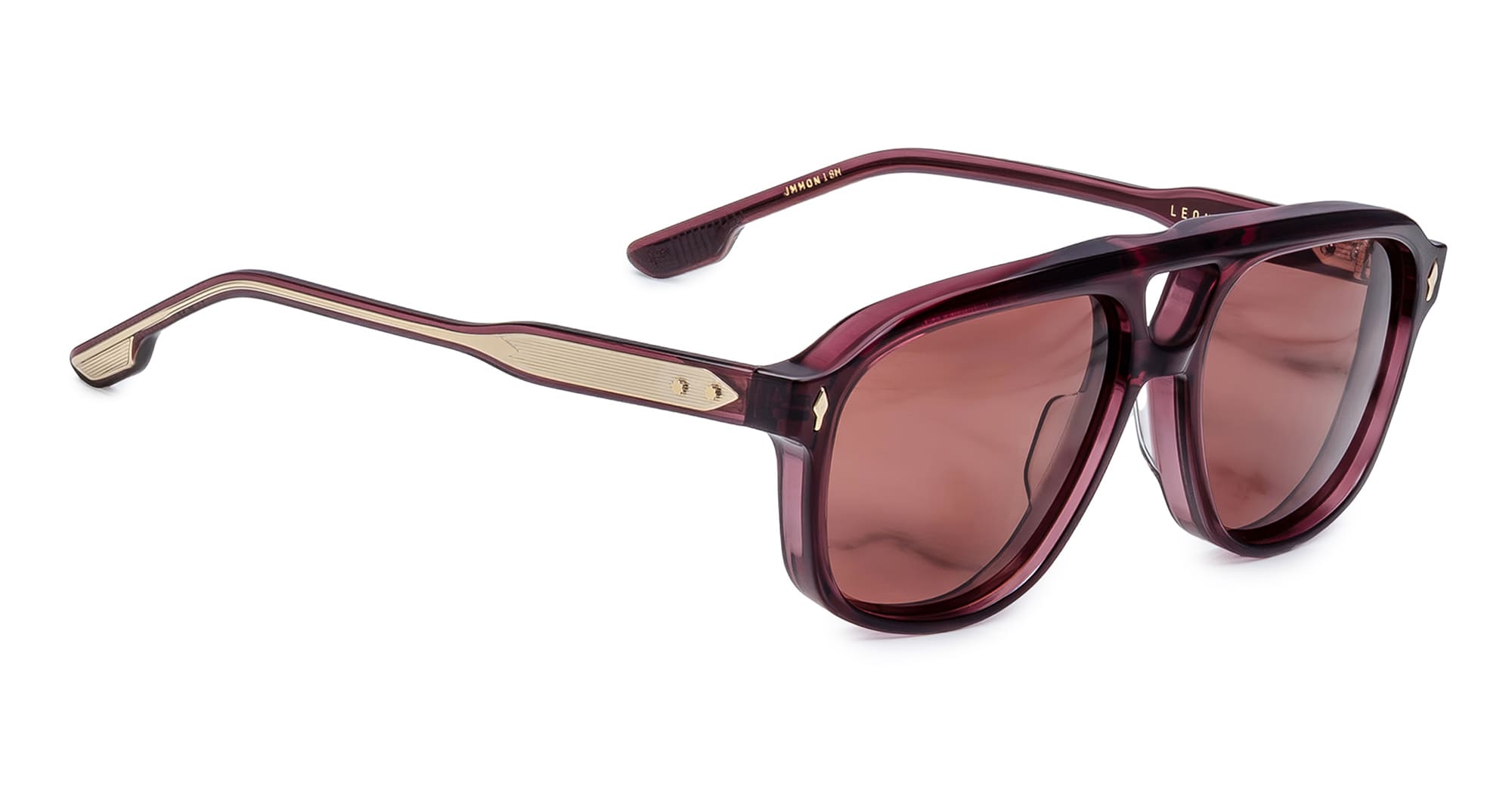Ottica Mondello Roma - Jacques Marie Mage - JMMON-18M - LEONARD - AMARENA - Acetate - shape Aviator - burgundy - EYEWEAR - SUNGLASSES - Unisex,Uomo,Donna,Women,Men - lens bronze - Made In Japan