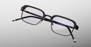 Ottica Mondello Roma - Jacques Marie Mage - JMMCMRX-19J - COMANCHE - CORBEAU RX - Titanium - shape Rectangular - Black - EYEWEAR - EYEGLASSES - Unisex,Uomo,Donna,Women,Men - lens Grey - Made In Japan