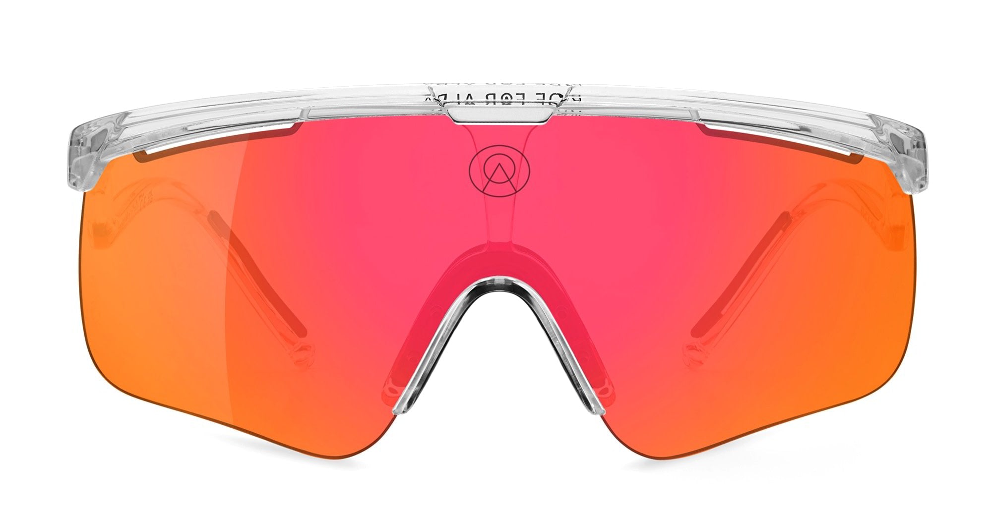 Ottica Mondello Roma - Alba Optics - 8050054518671 - DELTA - CRYSTAL / VZUM F-LENS FIRE - Tr90 - shape Mask - transparent - EYEWEAR - SUNGLASSES - Unisex,Uomo,Donna,Women,Men - lens red - Made In Italy
