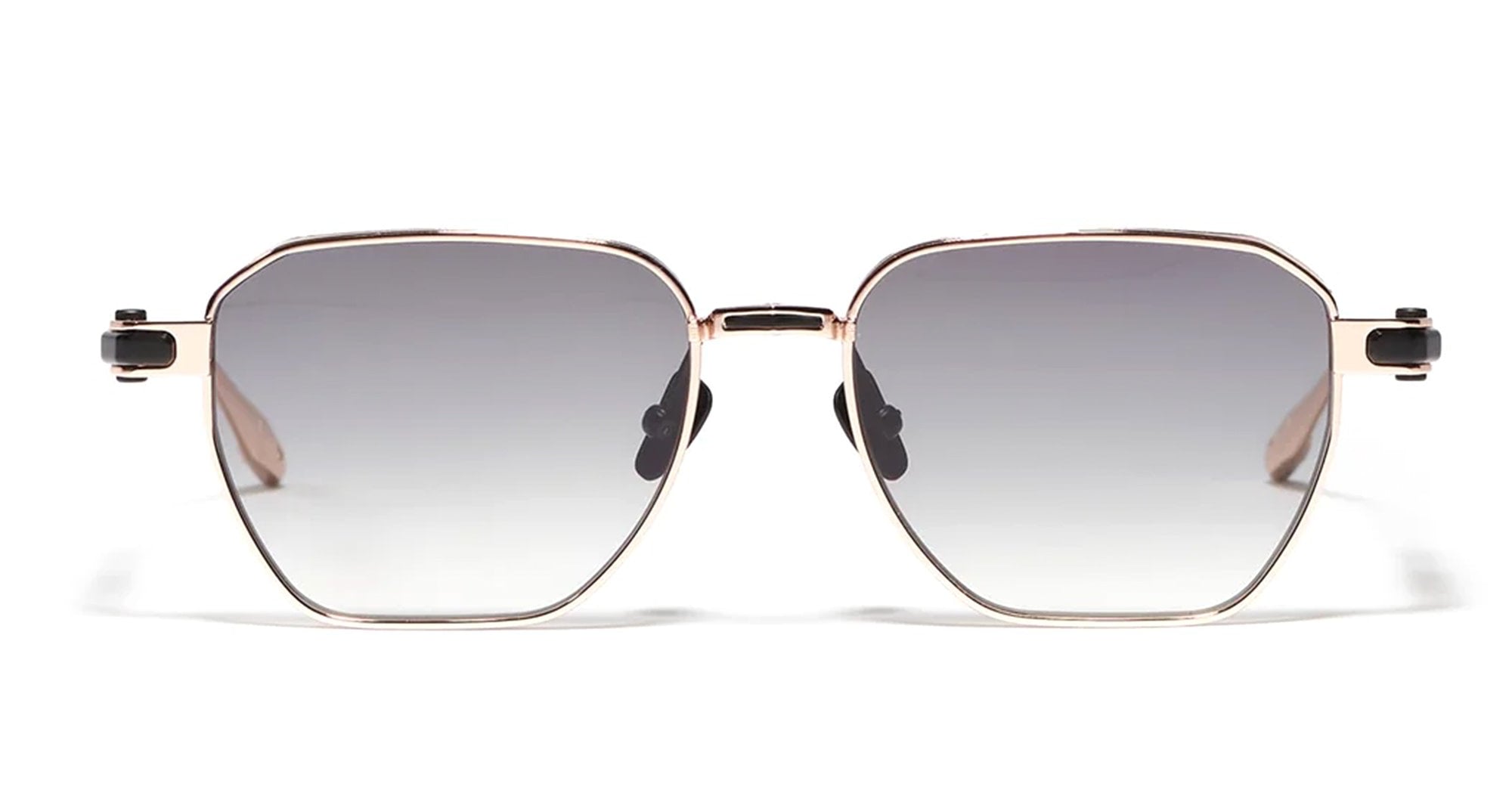 Ottica Mondello Roma - John Dalia - RICHY-C415 - RICHY - C415 ROSE GOLD / CARBON EFFECT - Metal - shape Panto - gold, black - EYEWEAR - SUNGLASSES - Unisex,Uomo,Donna,Women,Men - lens Gradient grey - Made In France