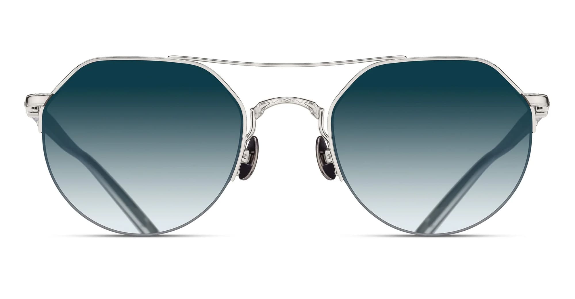 Ottica Mondello Roma - Matsuda - M3141.SG.PW.50 - M3141 - PALLADIUM WHITE / BLUE GRADIENT LENS - Acetate - shape  -  - EYEWEAR - SUNGLASSES - Uomo,Men - lens  - Made In Japan