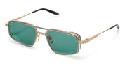 Ottica Mondello Roma - Akoni - AKS-534A-55 - ATLANTIS - BRUSHED 12K GOLD - Titanium - shape Navigator - Gold - EYEWEAR - SUNGLASSES - Unisex,Uomo,Donna,Women,Men - lens Green - Made In Japan