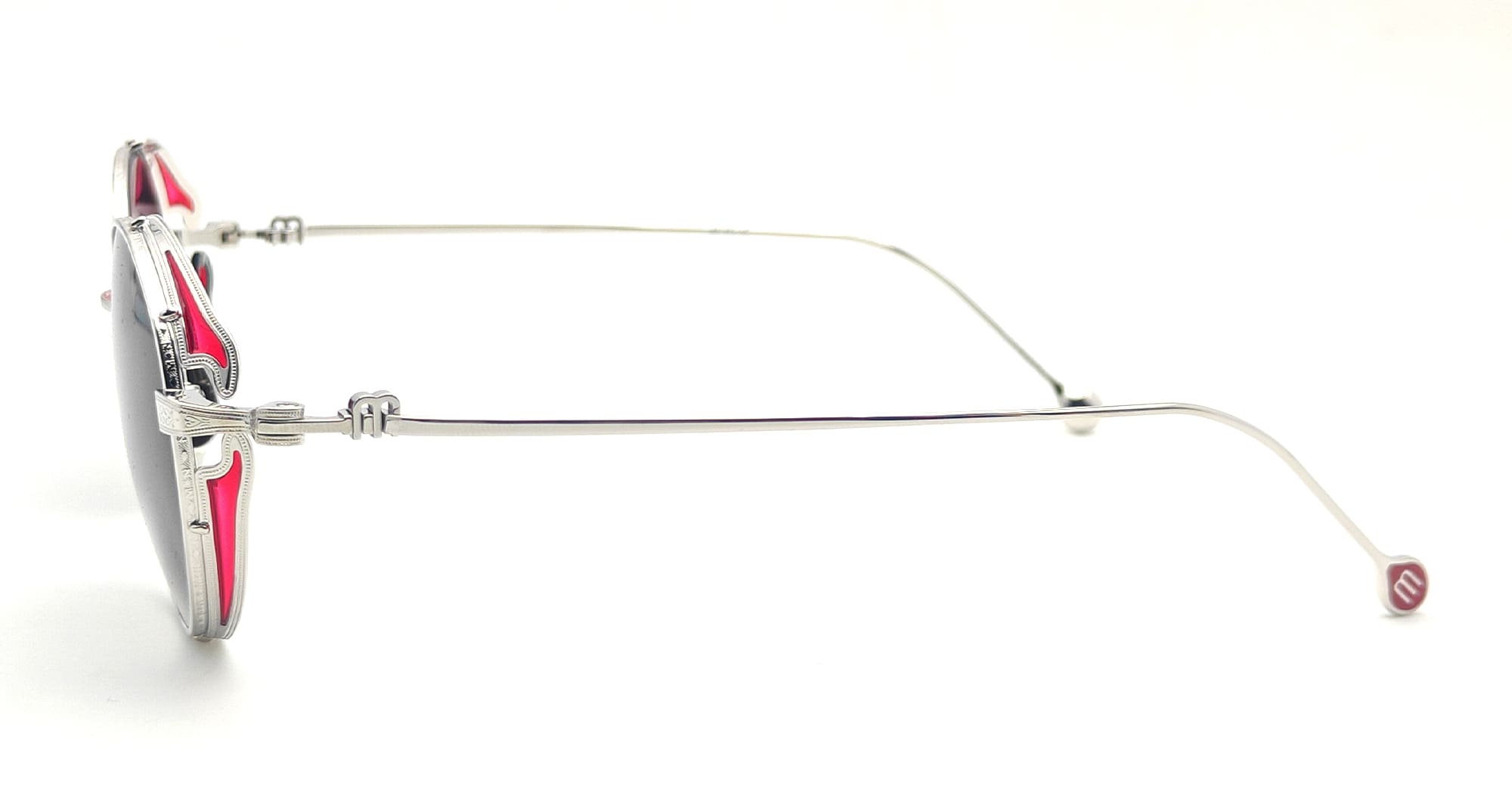 Ottica Mondello Roma - Matsuda - M3152.SG.PW.48 - M3152 - PALLADIUM WHITE / GREY GRADIENT - Titanium - shape Round - Palladium - EYEWEAR - SUNGLASSES - Unisex,Uomo,Donna,Women,Men - lens Gradient grey - Made In Japan