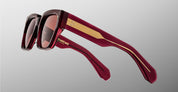 Ottica Mondello Roma - Jacques Marie Mage - JMMEZ-18M - ENZO - AMARENA - Acetate - shape Squared - red - EYEWEAR - SUNGLASSES - Unisex,Uomo,Donna,Women,Men - lens red - Made In Japan