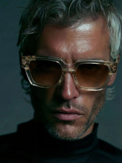 Ottica Mondello Roma - T HENRI - UAE - UTOPIA - PETRA - Acetate - shape Squared - Havana - EYEWEAR - SUNGLASSES - Unisex,Uomo,Donna,Women,Men - lens Gradient green - Made In Japan
