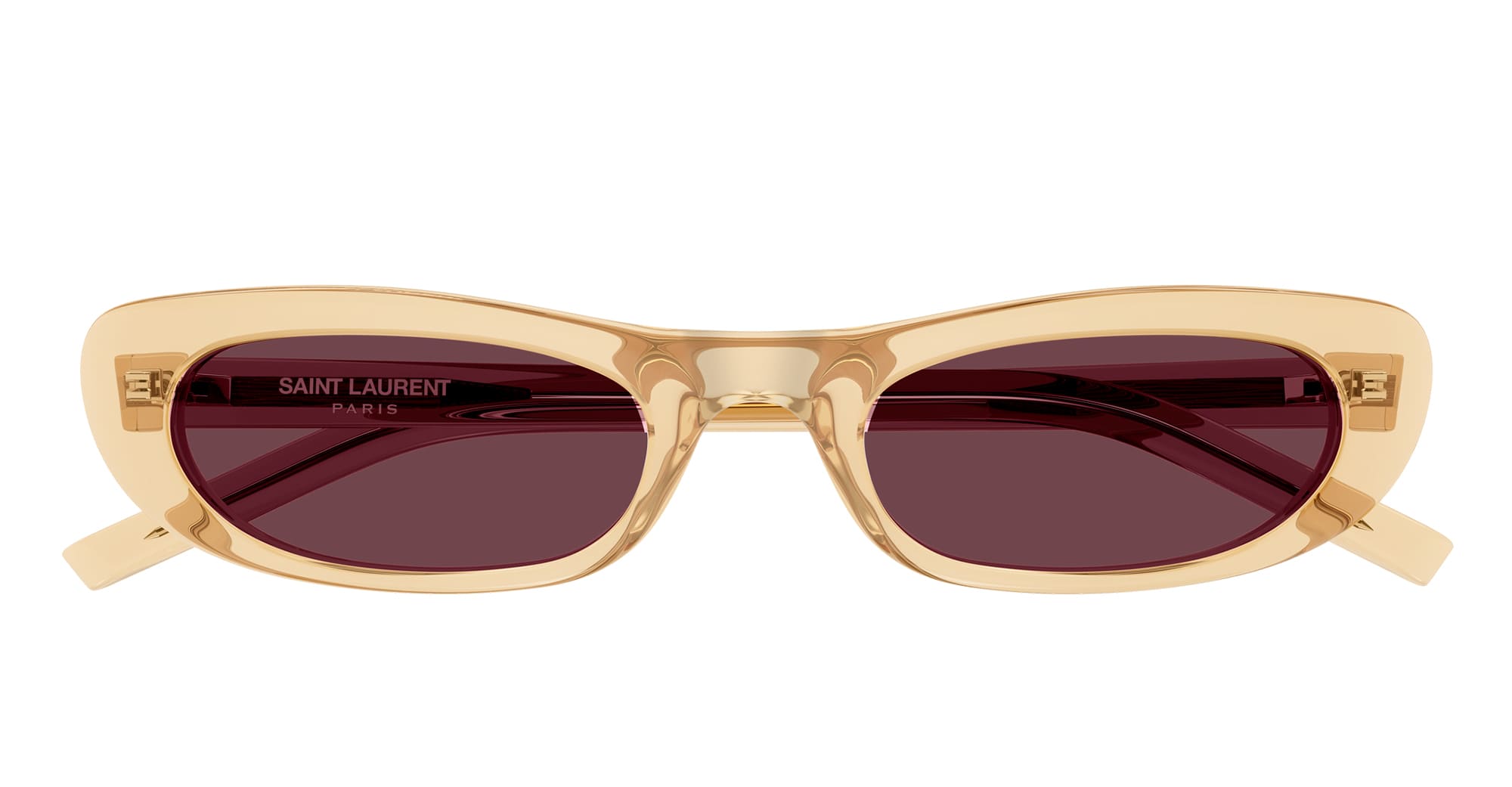 Ottica Mondello Roma - Saint Laurent - SL 557 SHADE-007 - SL 557 SHADE-007 - YELLOW - Acetate - shape Oval - yellow - EYEWEAR - SUNGLASSES - Donna,Women - lens violet - Made In Italy