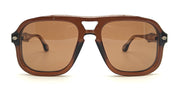 Ottica Mondello Roma - Daizo - A-AVS001e-TB1-BG01 - CLAUS - Translucent brown / polished titanium - Acetate - shape Aviator - brown - EYEWEAR - SUNGLASSES - Unisex,Uomo,Donna,Women,Men - lens Gradient brown - Made In Japan