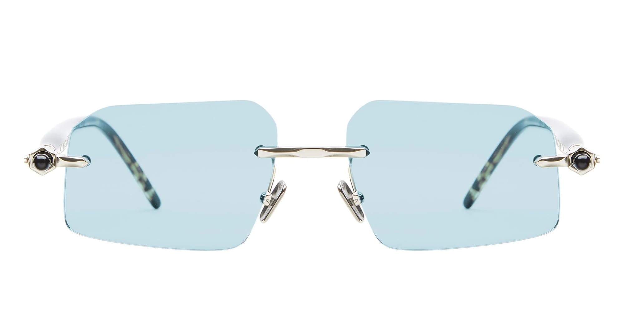 Ottica Mondello Roma - Kuboraum - KRSP64LGGH00004E - MASK P64 LG GH - LIGHT GOLD - Acetate - shape Rectangular - Gold - EYEWEAR - SUNGLASSES - Unisex,Uomo,Donna,Women,Men - lens Blue - Made In Italy