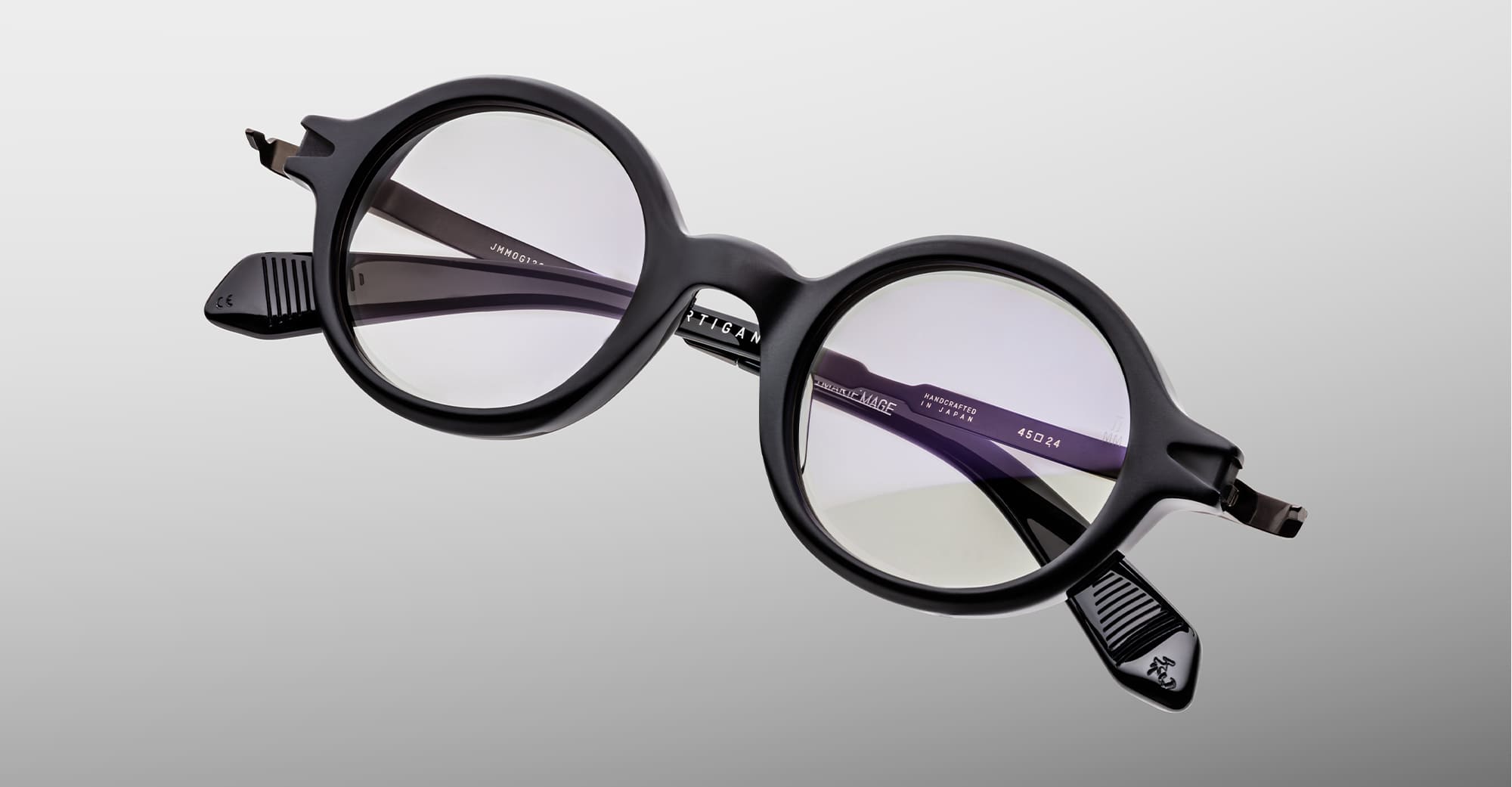Ottica Mondello Roma - Jacques Marie Mage - JMMOGRX-13C - HARTIGAN - PHANTOM RX - Acetate - shape Round - Black - EYEWEAR - EYEGLASSES - Unisex,Uomo,Donna,Women,Men - lens Clear - Made In Japan