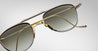 Ottica Mondello Roma - Jacques Marie Mage - JMMFY-12S - FLYNN - ELECTRUM - Titanium - shape Aviator - gold, silver - EYEWEAR - SUNGLASSES - Unisex,Uomo,Donna,Women,Men - lens light bottle green - Made In Japan