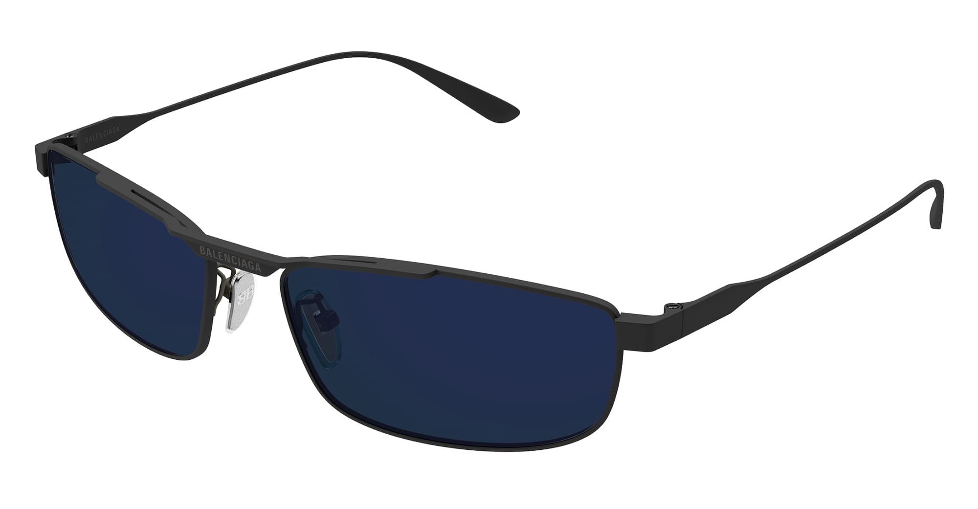 Ottica Mondello Roma - Balenciaga - BB0451S-002 - BB0451S-002 - GREY - Metal - shape Rectangular - grey - EYEWEAR - SUNGLASSES - Unisex,Uomo,Donna,Women,Men - lens Blue - Made In Italy