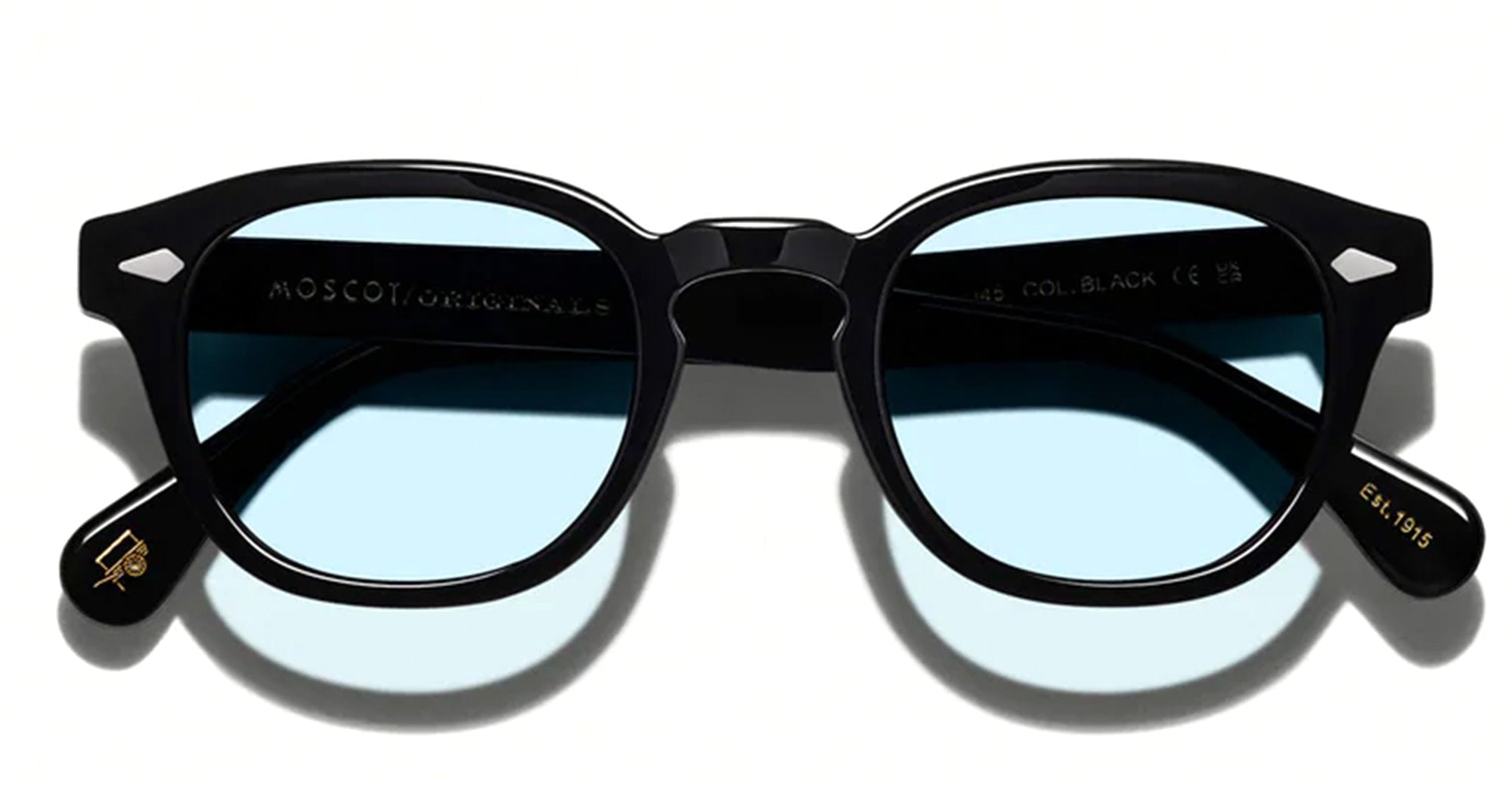 Ottica Mondello Roma - Moscot - OR-LMB2-S49240200-TF - LEMTOSH (49) - BLACK / CUSTOM BELAIR BLUE LENS - Acetate - shape  - Black - EYEWEAR - SUNGLASSES - Unisex,Uomo,Donna,Women,Men - lens  - Made In China