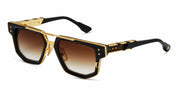 Ottica Mondello Roma - DITA - DTS478-A-01 - MACH-NINE - BLACK GLASS / YELLOW GOLD - Acetate, titanium - shape Squared - Black, gold - EYEWEAR - SUNGLASSES - Uomo,Men - lens Gradient brown - Made In Japan