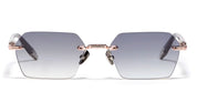 Ottica Mondello Roma - John Dalia - R03-C476 - R03 - C476  Rose Gold 18k / Platine Plated - stainless steel - shape Rectangular - rose gold - EYEWEAR - SUNGLASSES - Unisex,Uomo,Donna,Women,Men - lens Gradient grey - Made In France