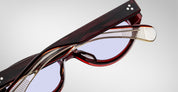 Ottica Mondello Roma - Jacques Marie Mage - JMMKR-14N - KRASNER - CHERRY - Acetate - shape Cat-eye - red - EYEWEAR - SUNGLASSES - Donna,Women - lens lavender - Made In Japan