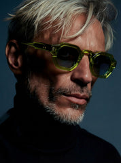 Ottica Mondello Roma - T HENRI - BAA011 - BIRDCAGE - AURELIAN - Acetate - shape Squared - Black - EYEWEAR - SUNGLASSES - Unisex,Uomo,Donna,Women,Men - lens Blue - Made In Japan