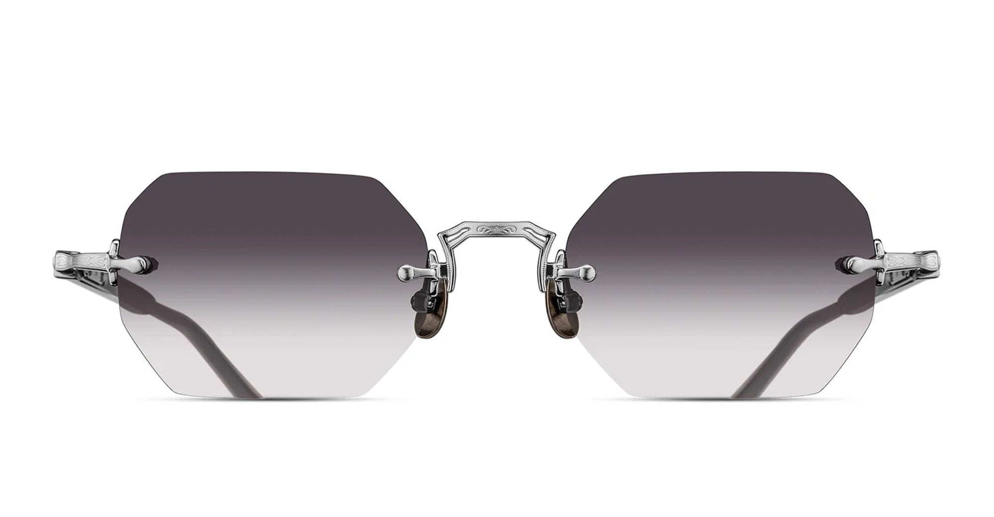  BLACK - titanium, acetate - shape Rectangular - silver, black - EYEWEAR - SUNGLASSES - Unisex,Uomo,Donna,Women,Men - lens Gradient grey - Made In Japan