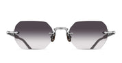 Ottica Mondello Roma - Matsuda - M5010.SG.BS-BLK.51 - M5010 - BRUSHED SILVER / BLACK - titanium, acetate - shape Rectangular - silver, black - EYEWEAR - SUNGLASSES - Unisex,Uomo,Donna,Women,Men - lens Gradient grey - Made In Japan