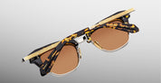 Ottica Mondello Roma - Jacques Marie Mage - JMMTQ-H14 - SARTRE - TOKYO - Acetate, titanium - shape Wellington - Tortoise - EYEWEAR - SUNGLASSES - Unisex,Uomo,Donna,Women,Men - lens Brown - Made In Japan