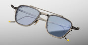 Ottica Mondello Roma - Jacques Marie Mage - JMMAZ-19H - AYRTON SENNA BY JMM: 1992 in ANTIQUE GUNMETAL - Titanium - shape Pilot - grey - EYEWEAR - SUNGLASSES - Unisex,Uomo,Donna,Women,Men - lens Blue - Made In Japan