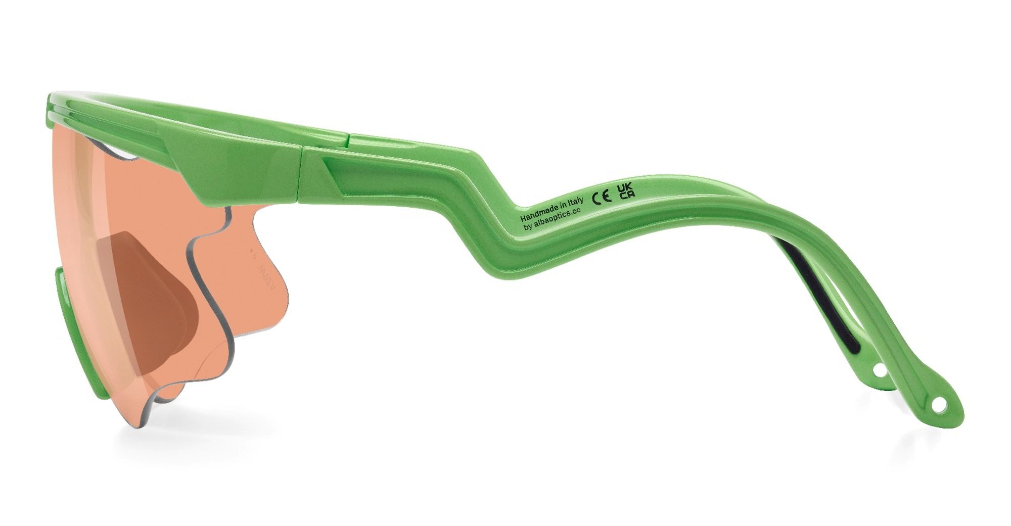 Ottica Mondello Roma - Alba Optics - 8050054517834 - DELTA LEI - PISTACHIO / VZUM SALMON - Tr90 - shape Mask - green - EYEWEAR - SUNGLASSES - Unisex,Uomo,Donna,Women,Men - lens Pink - Made In Italy