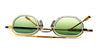 Ottica Mondello Roma - Sato - AVIOR-T-YG-P-1 - AVIOR - YELLOW GOLD / PLATINUM - Titanium - shape Octagonal - yellow gold - EYEWEAR - SUNGLASSES - Uomo,Men - lens Gradient green - Made In Japan
