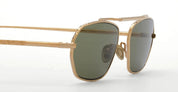 Ottica Mondello Roma - Ahlem - AHL.003884.SUN - Anjou - Champagne / Khaki Light Lens - Metal - shape Oval - Gold - EYEWEAR - SUNGLASSES - Unisex,Uomo,Donna,Women,Men - lens Green - Made In France