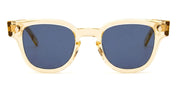 Ottica Mondello Roma - Julius Tart - JTPL-007R-2B-BL-16 - BRYAN 46X22 - CHAMPAGNE / DARK BLUE LENS - Acetate - shape Panto - transparent beige - EYEWEAR - SUNGLASSES - Unisex,Uomo,Donna,Women,Men - lens Blue - Made In Japan
