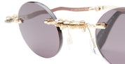 Ottica Mondello Roma - Kuboraum - KRSH42GR0000004Y - MASK H42 - GOLD - Metal - shape Round - Gold - EYEWEAR - SUNGLASSES - Unisex,Uomo,Donna,Women,Men - lens Grey - Made In Italy