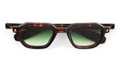 Ottica Mondello Roma - Sato - Izar-TT-BB-1 -  IZAR - TOKYO TORTOISE / BRUSHED BLACK - Acetate - shape Squared - black, tortoise - EYEWEAR - SUNGLASSES - Unisex,Uomo,Donna,Women,Men - lens Gradient green - Made In Japan