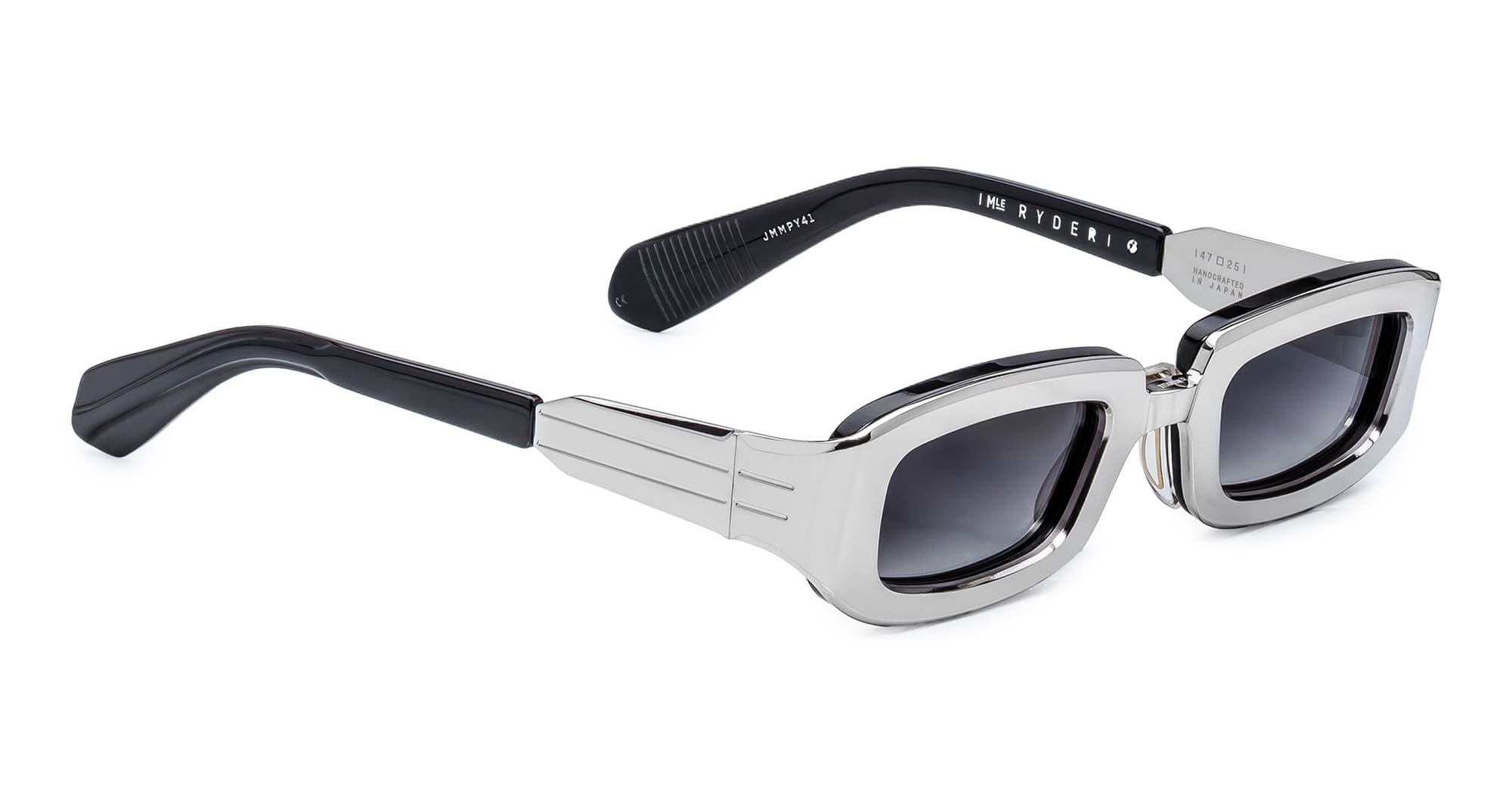 Ottica Mondello Roma - Jacques Marie Mage - JMMPY-41 - RYDER - SILVER - titanium, acetate - shape  - silver, black - EYEWEAR - SUNGLASSES - Unisex,Uomo,Donna,Women,Men - lens  - Made In Japan