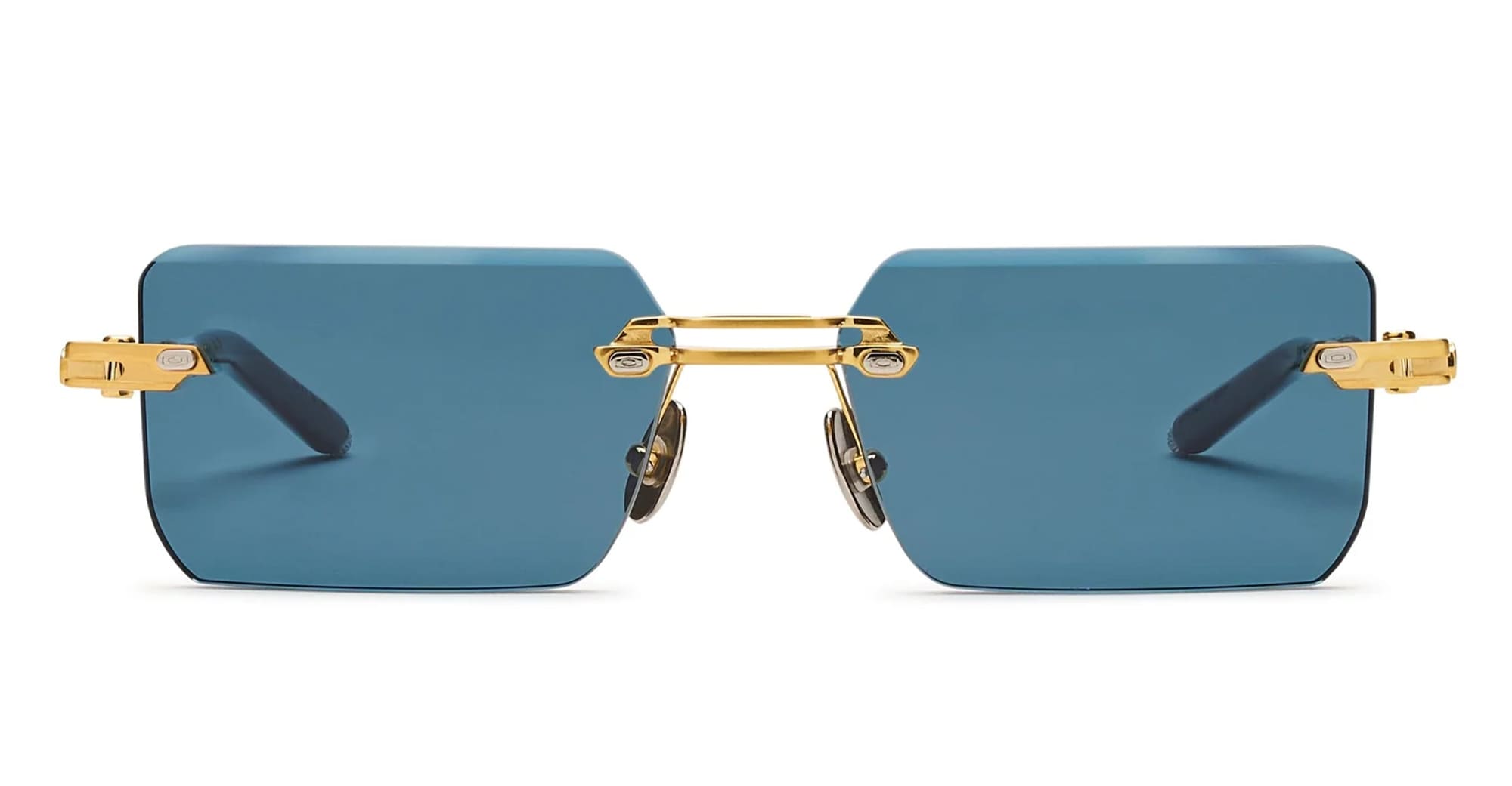 Ottica Mondello Roma - T HENRI - EML - EVIJA - L'OR BLEU - Titanium - shape Rectangular - Gold - EYEWEAR - SUNGLASSES - Unisex,Uomo,Donna,Women,Men - lens Blue - Made In Japan