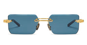 Ottica Mondello Roma - T HENRI - EML - EVIJA - L'OR BLEU - Titanium - shape Rectangular - Gold - EYEWEAR - SUNGLASSES - Unisex,Uomo,Donna,Women,Men - lens Blue - Made In Japan